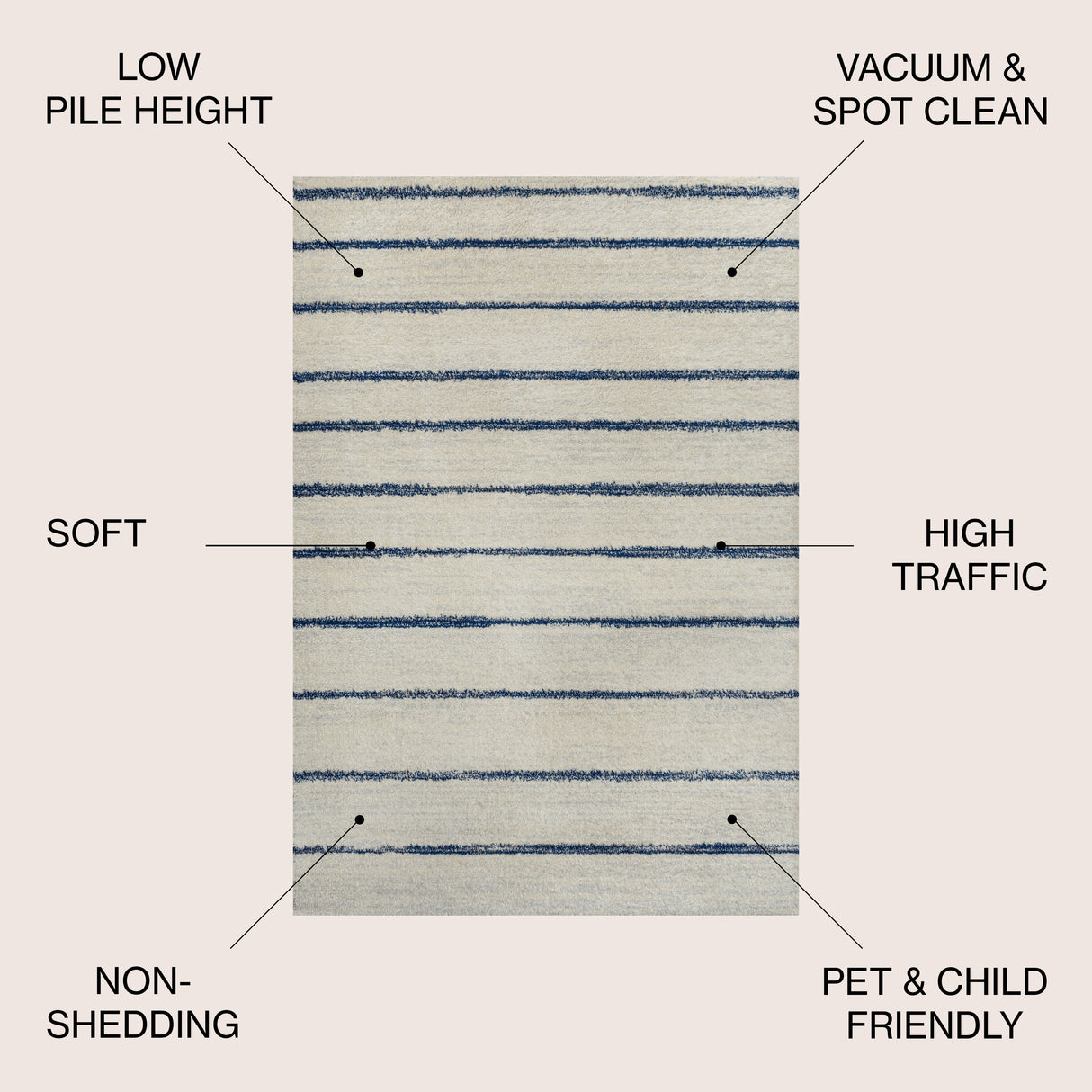 Williamsburg Minimalist Stripe Area Rug