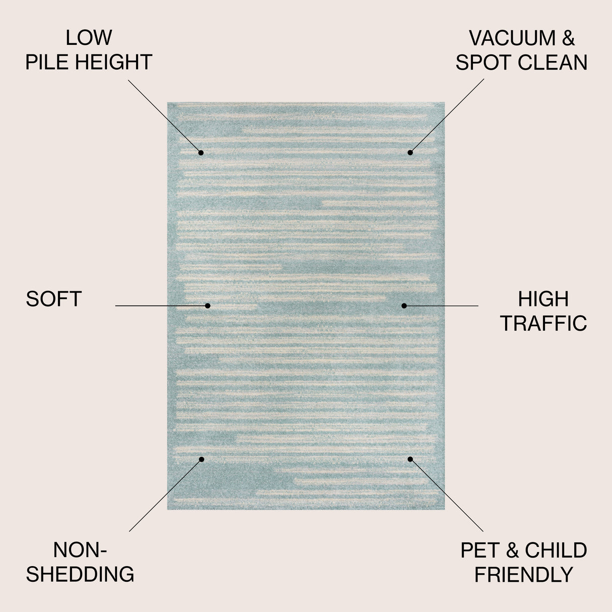 Khalil Modern Berber Stripe Area Rug