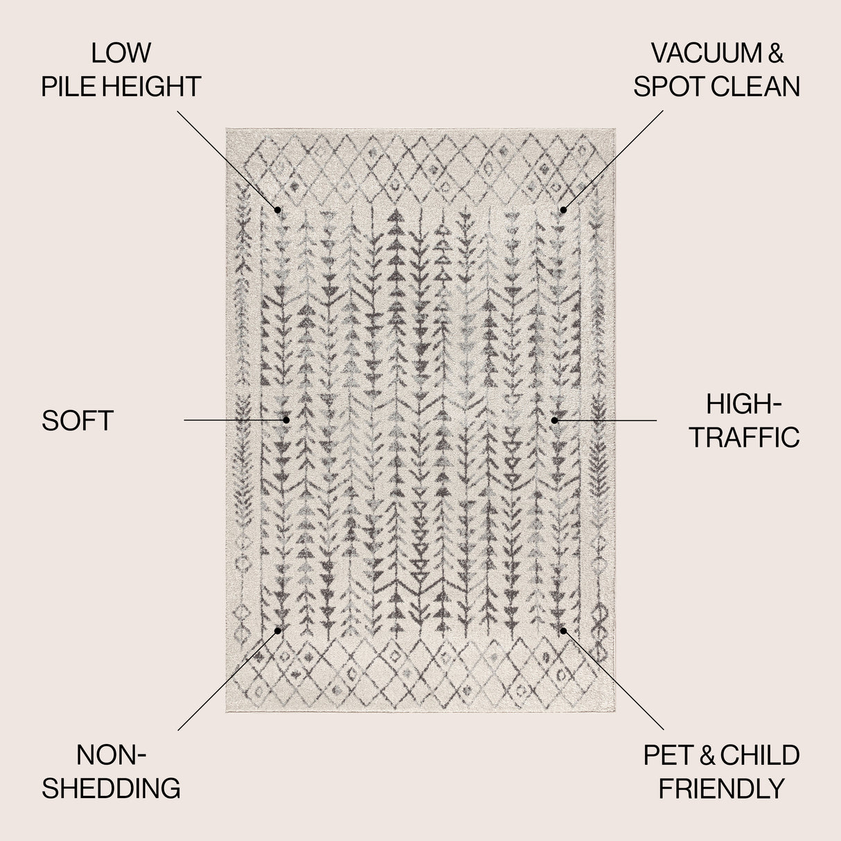 Ziri Moroccan Geometric Area Rug