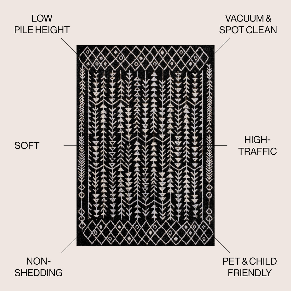 Ziri Moroccan Geometric Area Rug