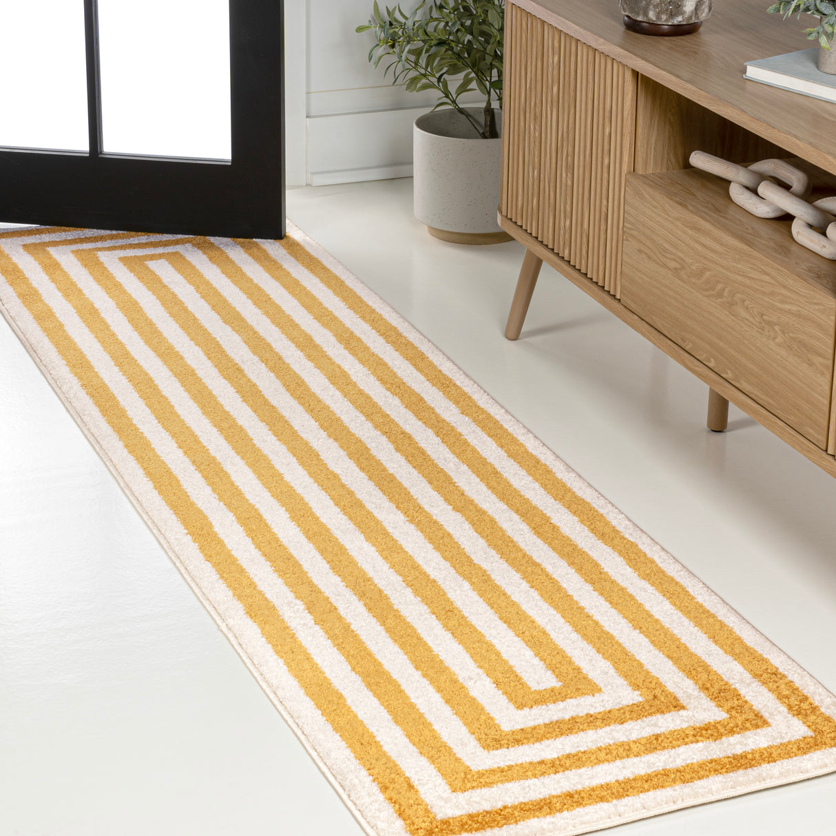 Bandol Modern Classic Mitre Stripe Runner Rug