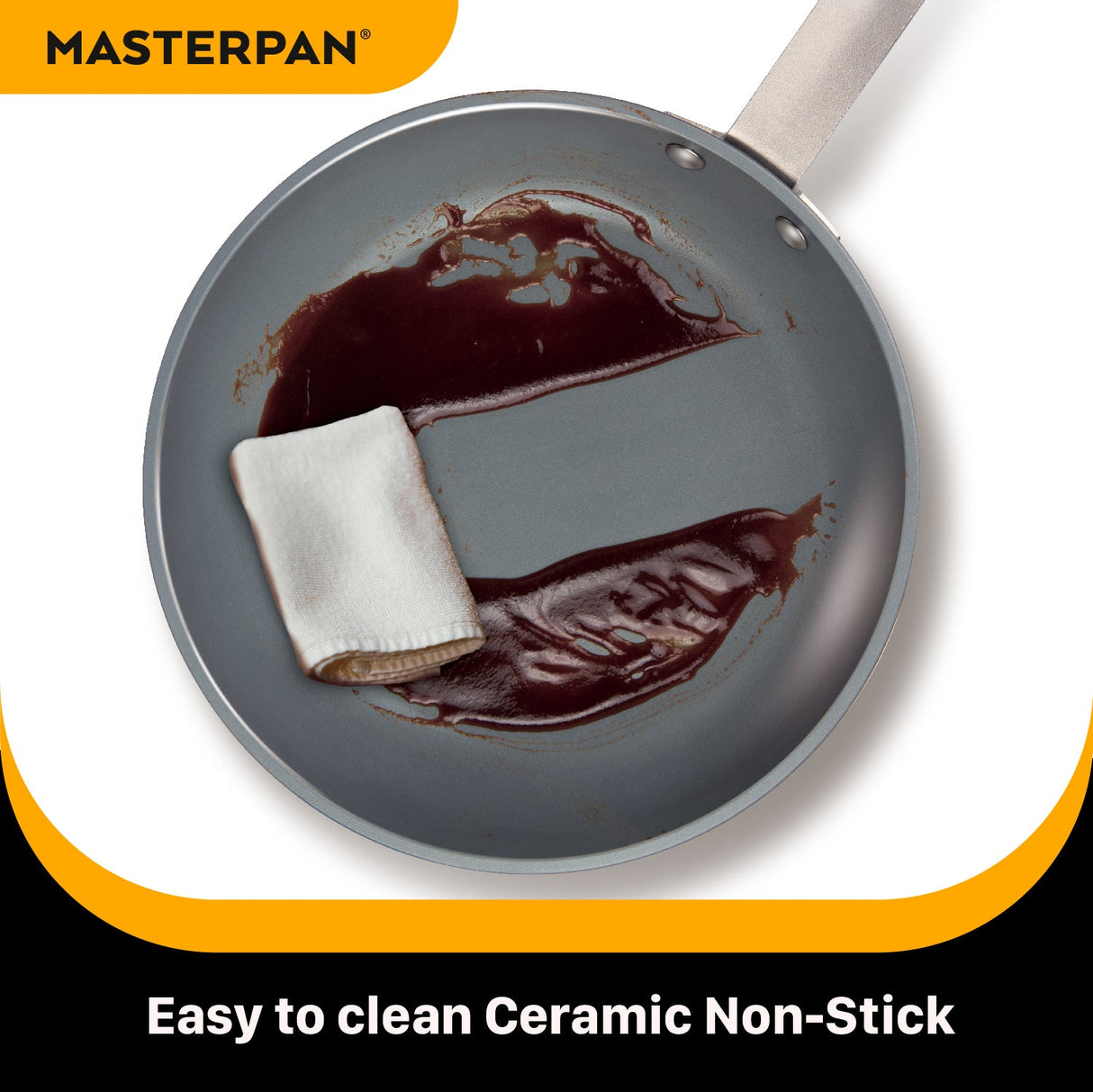 MASTERPAN Ceramic Nonstick Stovetop Oven Frypan & Skillet 9.5"