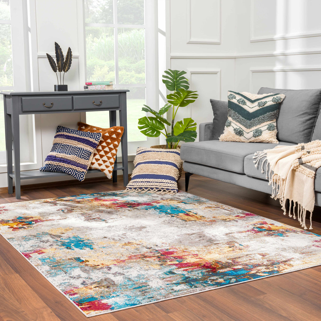 Mardin Abstract Area Rug - Clearance