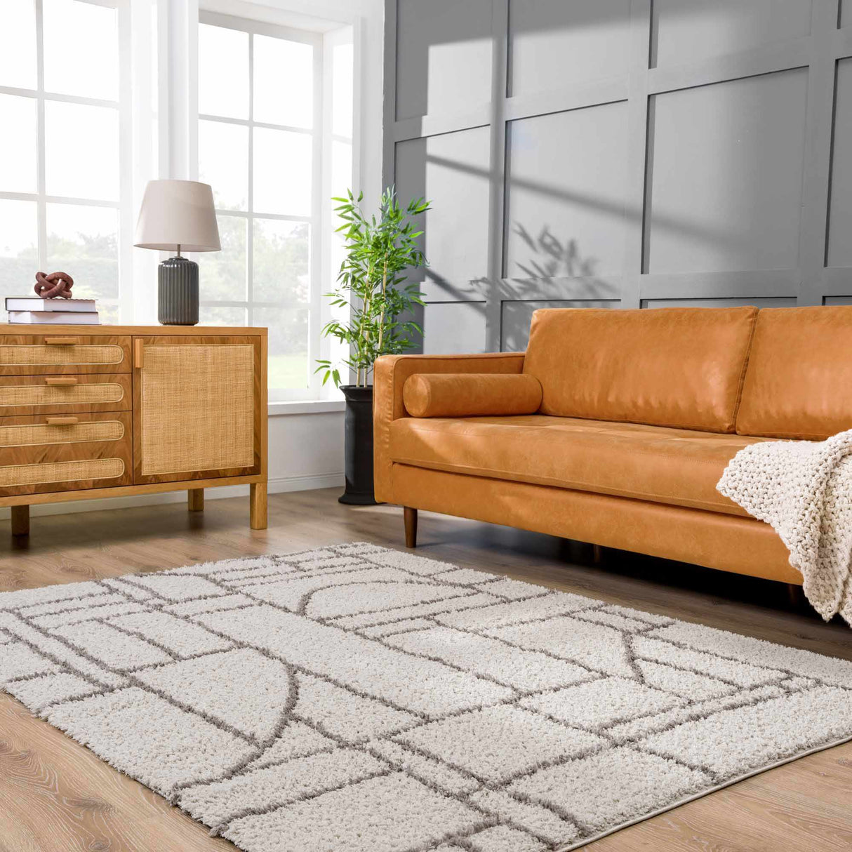Andia Gray Area Rug - Clearance