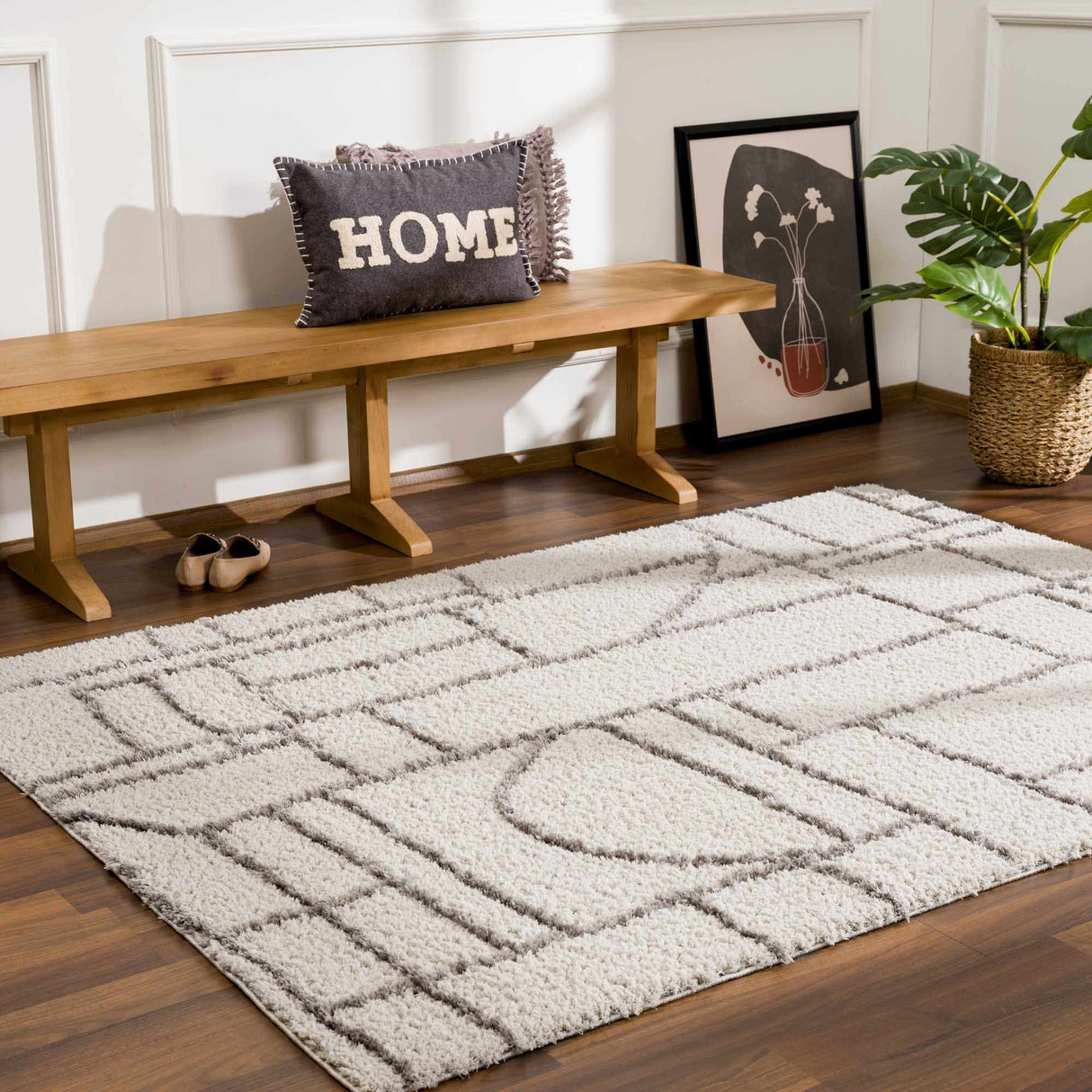 Andia Gray Area Rug - Clearance