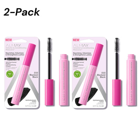 2-PACK-Almay-Volume-&-Conditioning-Mascara,-Hydrating-All-Day-Wear,-10-Blackest-Black,-0.27-fl-oz.-mascara