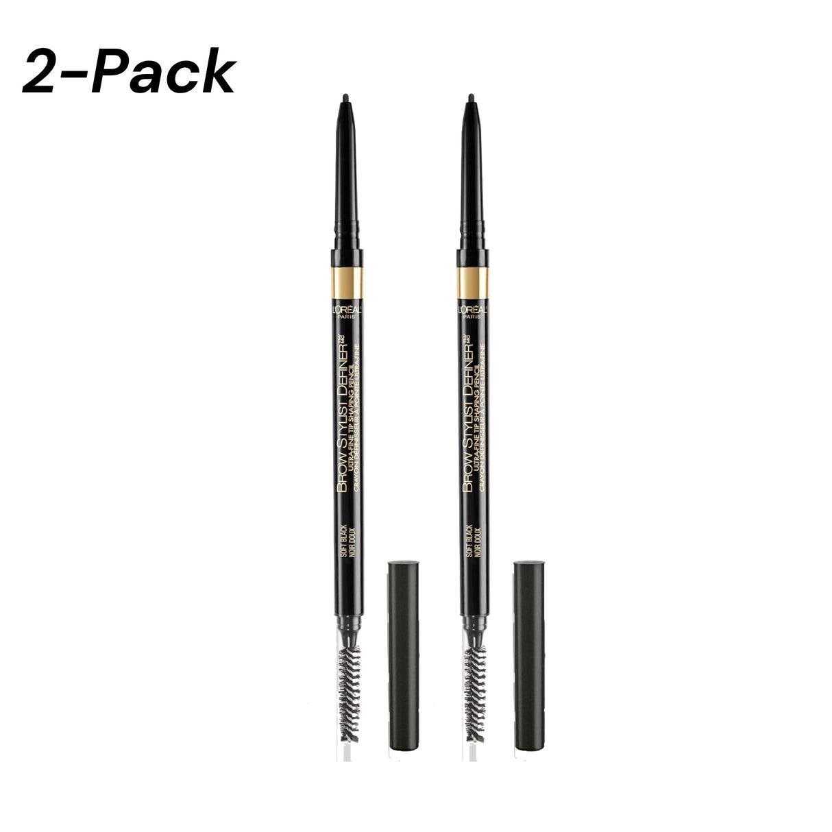 2-PACK-L'Oreal-Paris-Makeup-Brow-Definer-Waterproof-Eyebrow-Pencil,-Ultra-Fine-Mechanical-Pencil,-Draws-Tiny-Brow-Hairs-and-Fills-in-Sparse-Areas-and-Gaps,-,-0.003-Ounce-Brow-Pencil