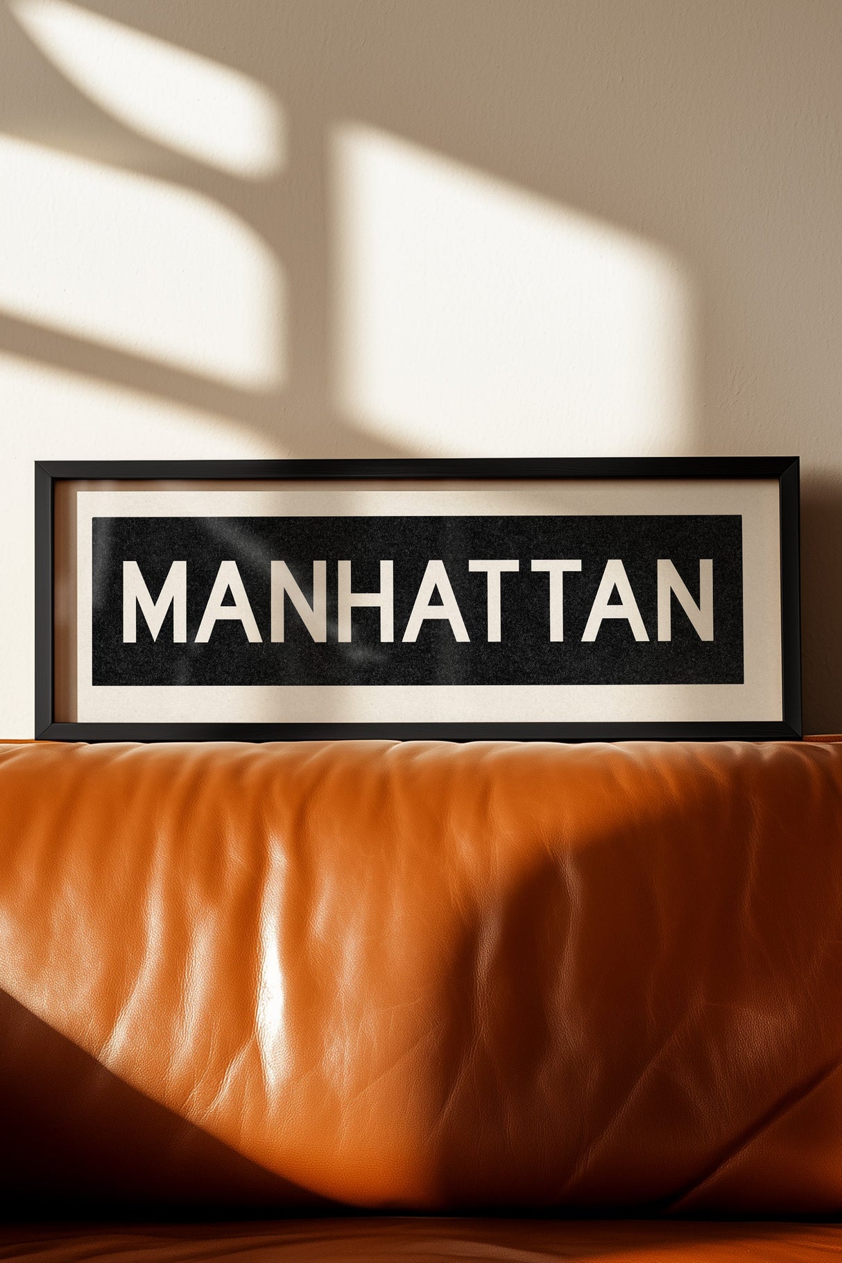 Framed Manhattan Bus Scroll