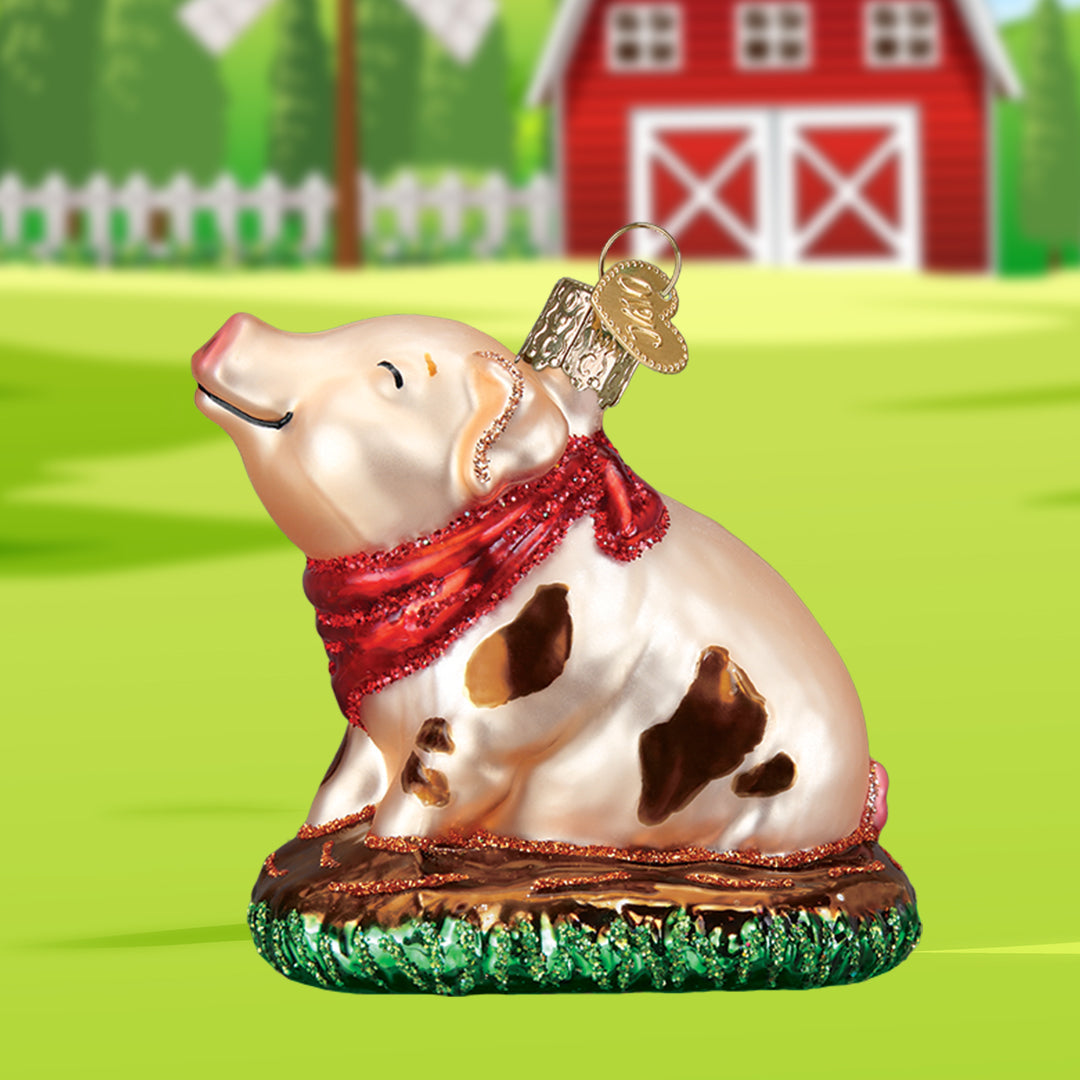 Piggy In The Puddle Christmas Ornament by Old World Christmas