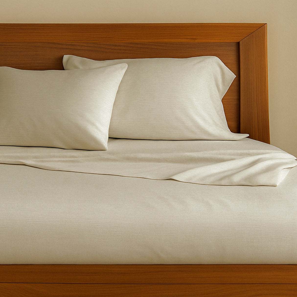 Bamboo Cotton Pillowcases - Viscose from Bamboo + Cotton - Sand by BedVoyage