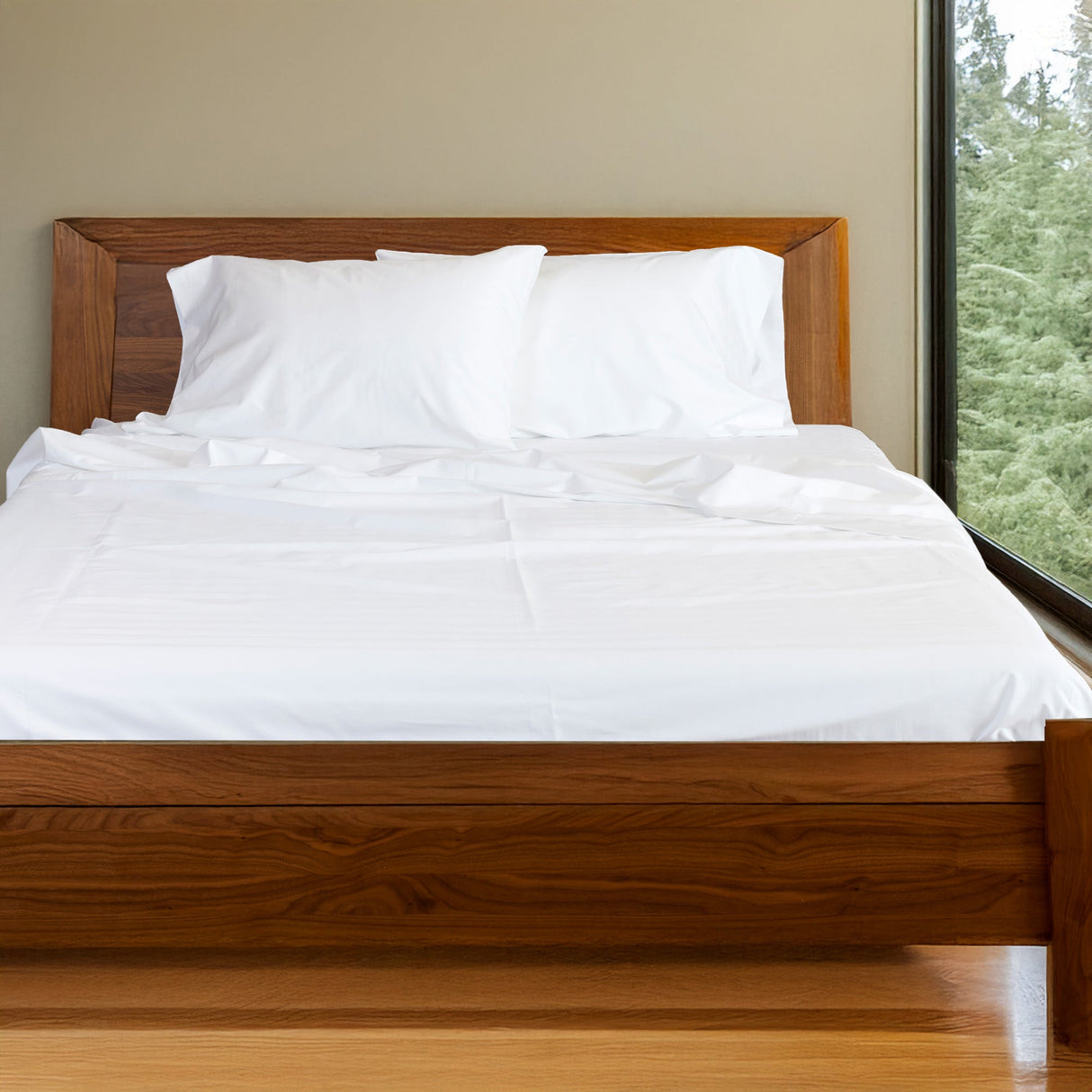 Bamboo Cotton Sheet Set - Viscose from Bamboo + Cotton - Snow by BedVoyage