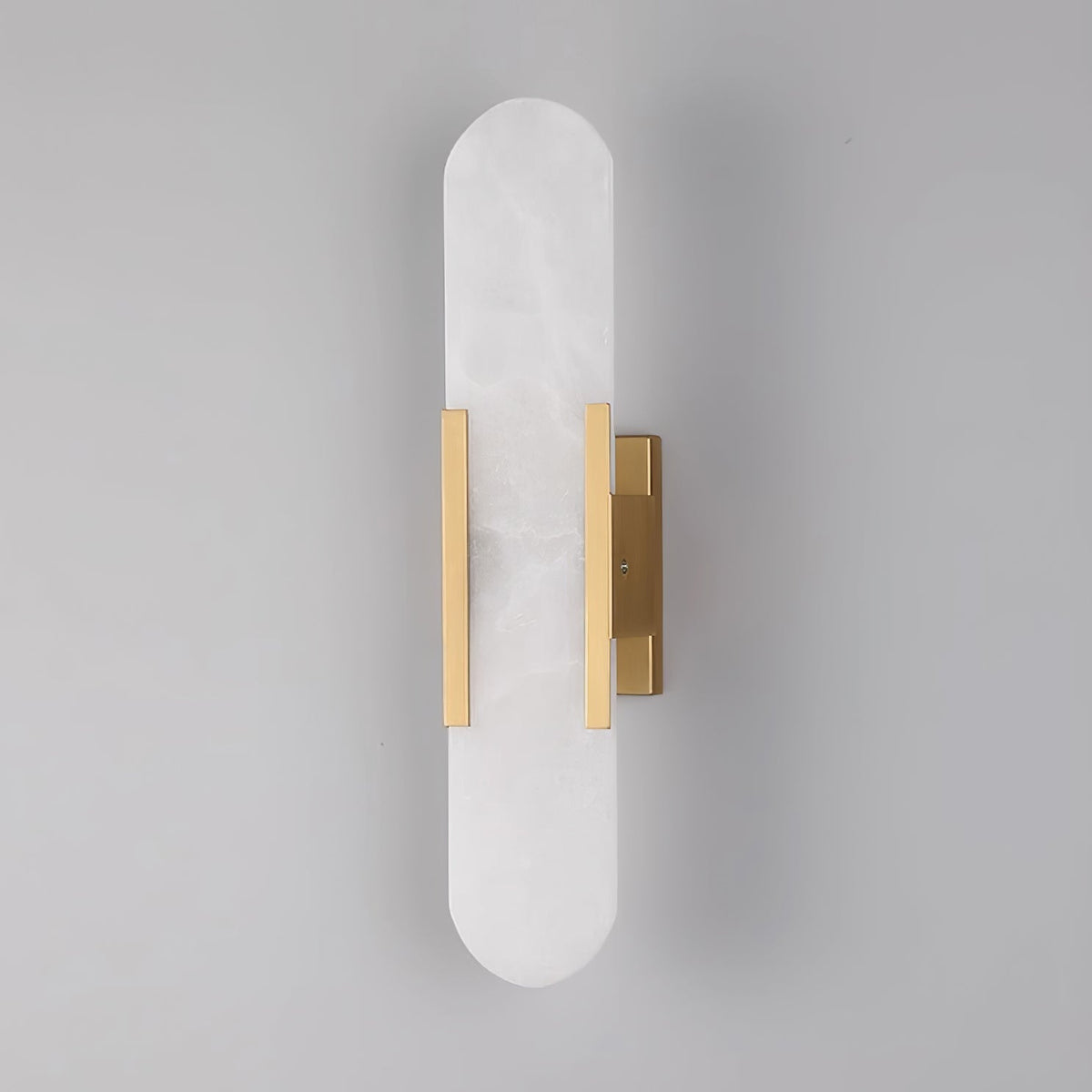 Alvora | Oblong Alabaster Wall Sconce with Brass Accents | Warm Diffused Glow for Foyers