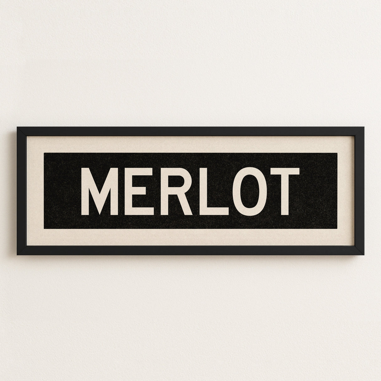 Framed Merlot Bus Scroll Sign