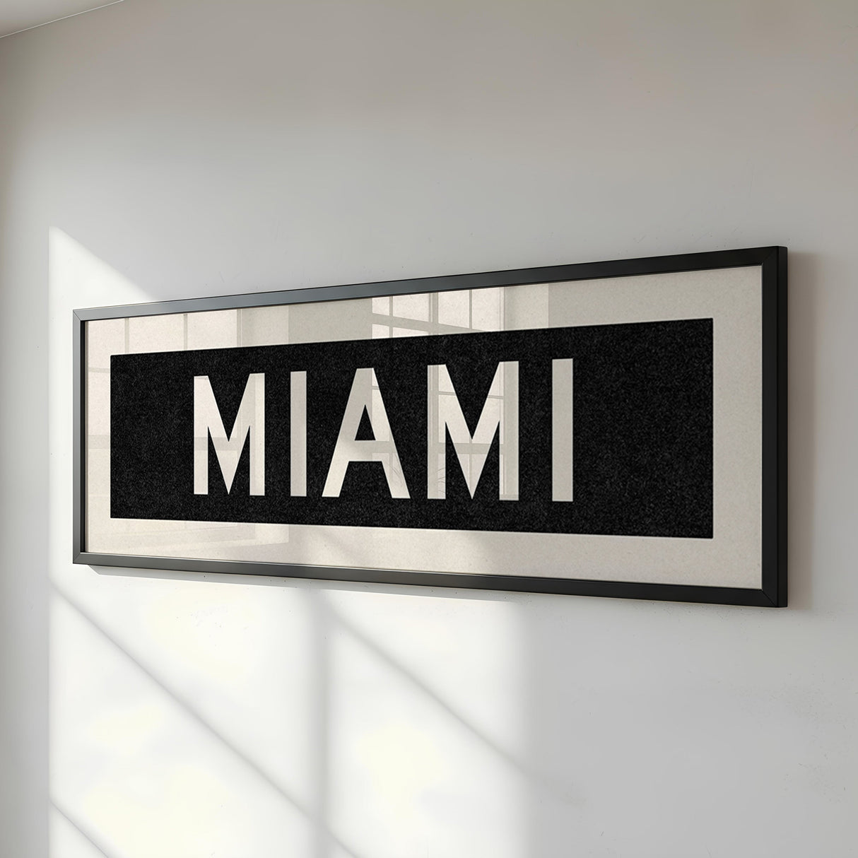 Framed Miami Florida Bus Scroll