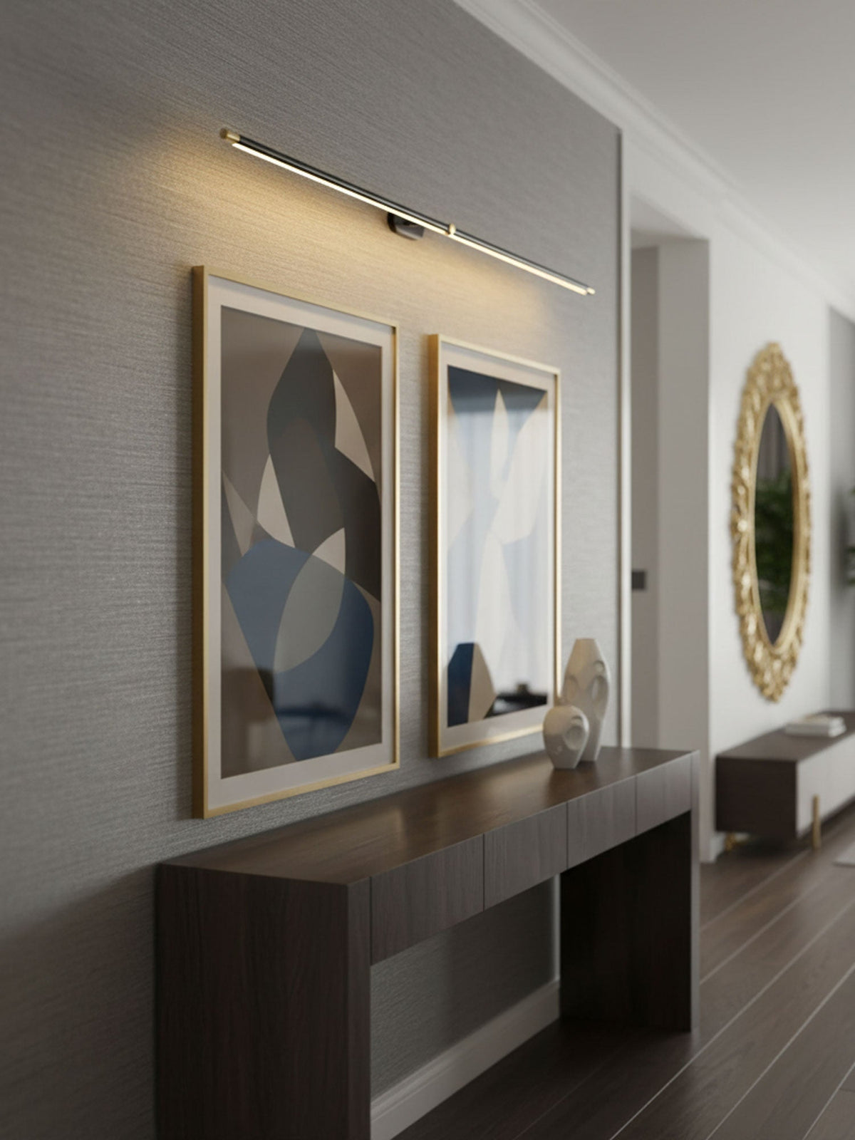 Hardwired Linear LED Wall Lamp with Dimmable Option | Slim Vanity Mirror Light