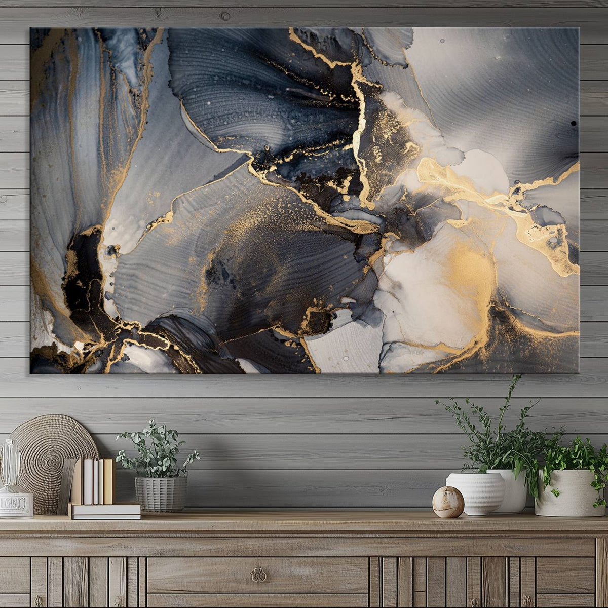 Modern Marble Fluid Effect Wall Art Abstract Canvas Wall Art