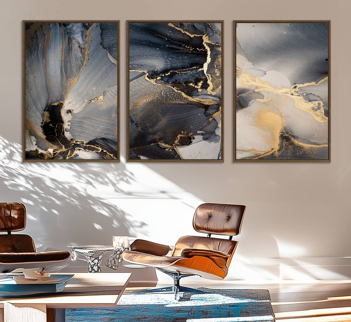 Modern Marble Fluid Effect Wall Art Abstract Canvas Wall Art