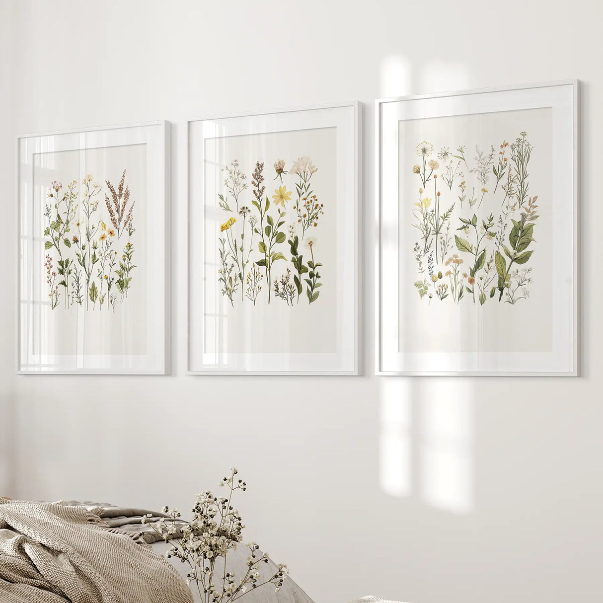 Minimalist Wild Plants. Botanical Poster Art Decor