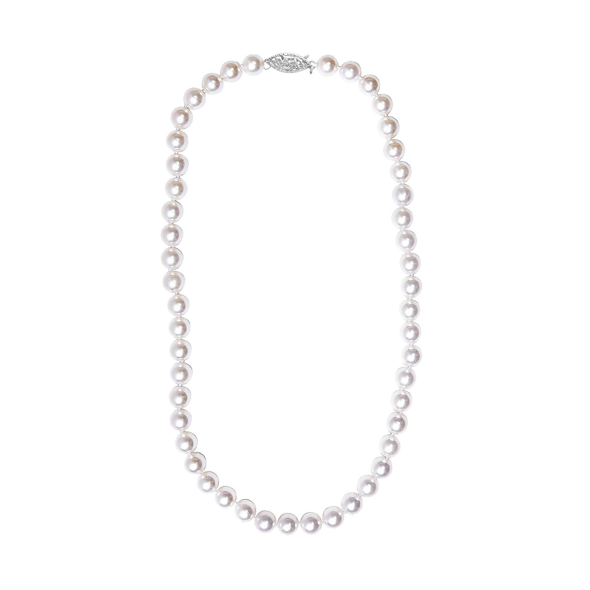 14K Gold 8.0x8.5mm Akoya Pearl Strand Necklace