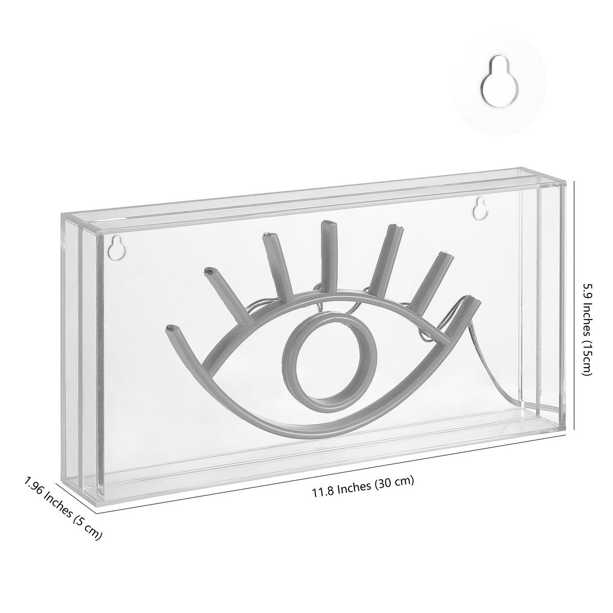 Eye Contemporary Glam Acrylic Box USB Operated LED Neon Light