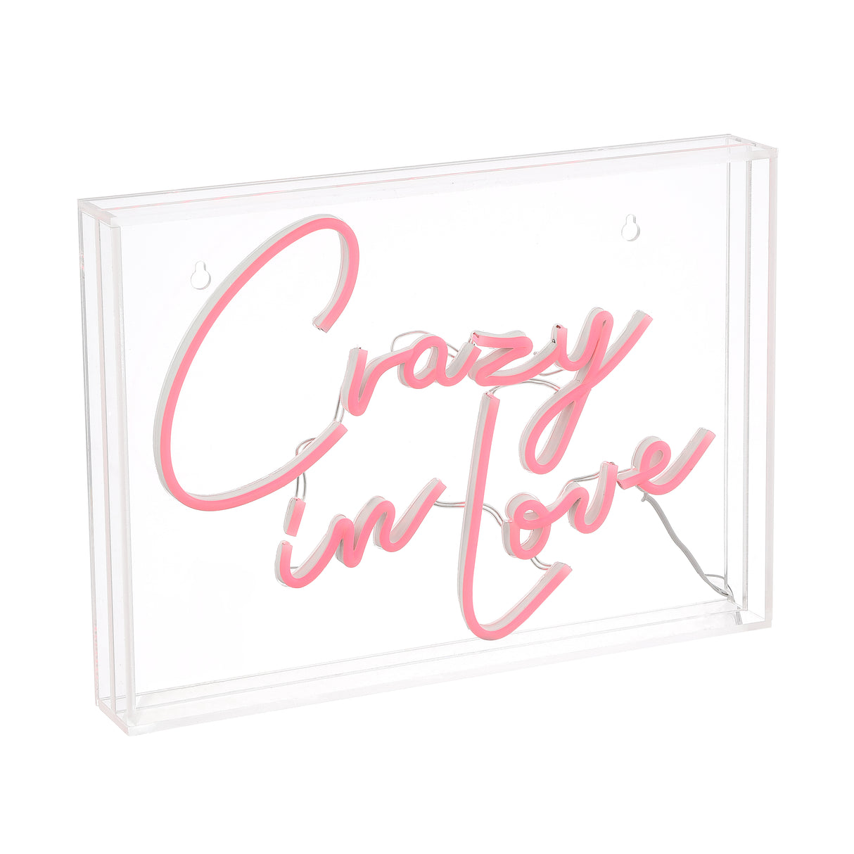 Crazy X 10" Contemporary Glam Acrylic Box USB Operated LED Neon Light