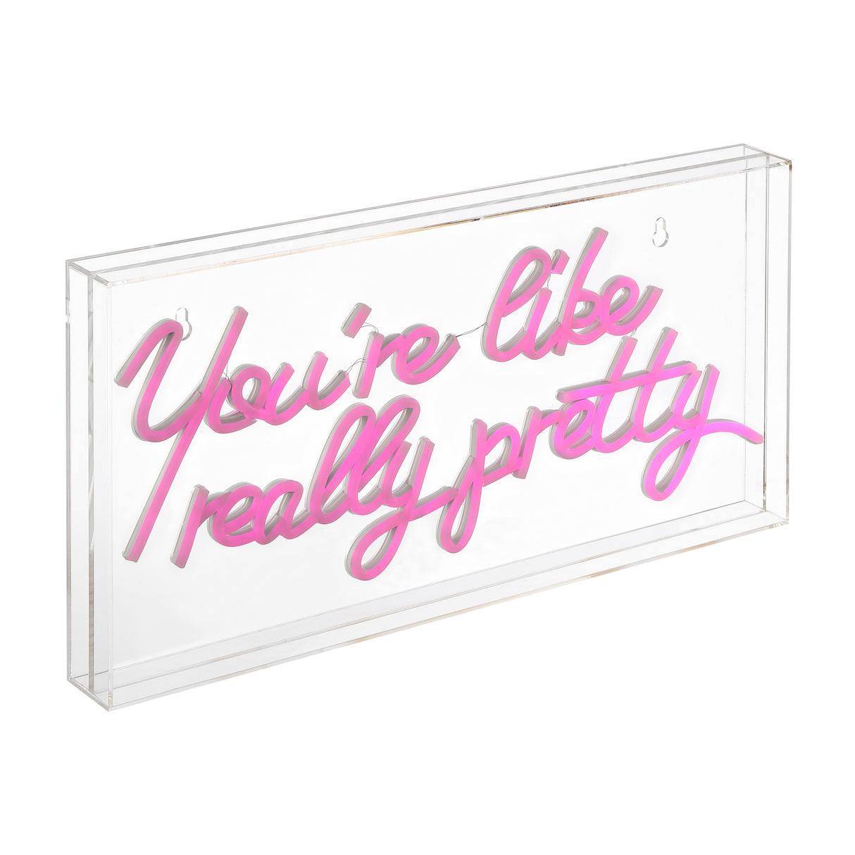 You're X 10.1" Contemporary Glam Acrylic Box USB Operated LED Neon Light