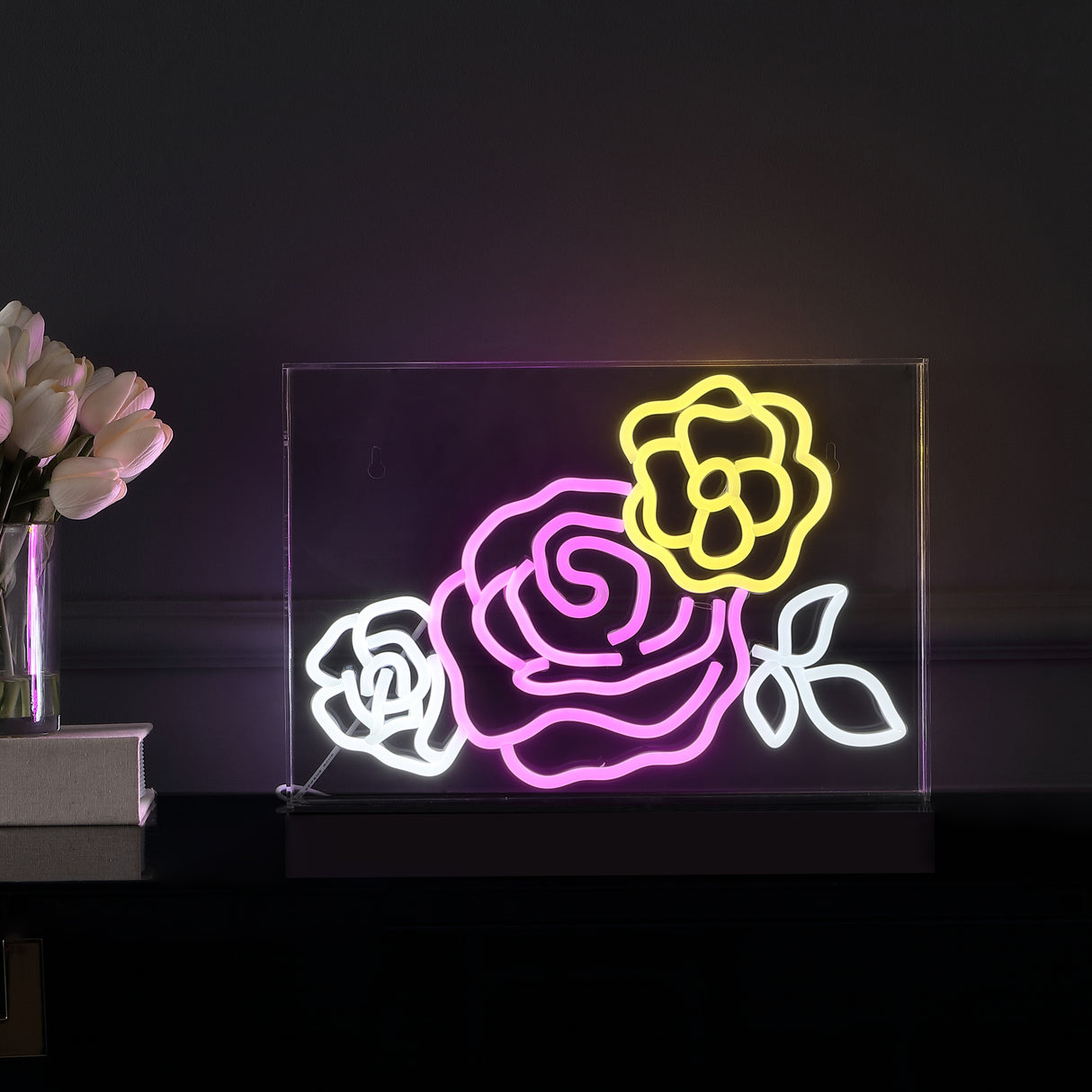 Crowd X 10.3" Contemporary Glam Acrylic Box USB Operated LED Neon Light