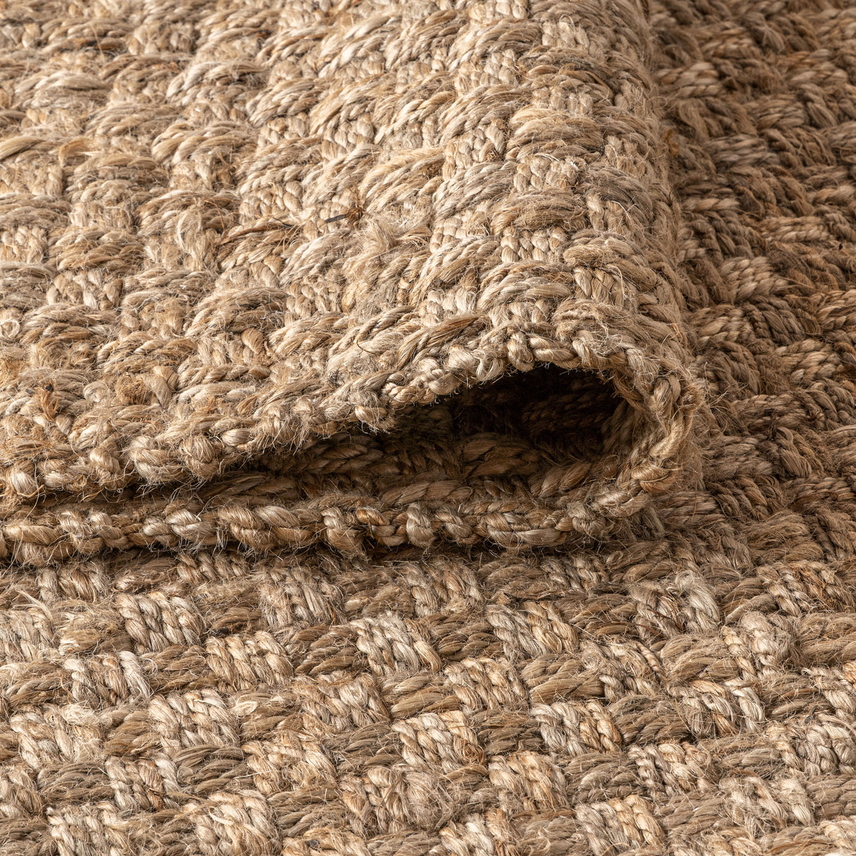 Estera Hand Woven Boucle Chunky Jute Square Area Rug