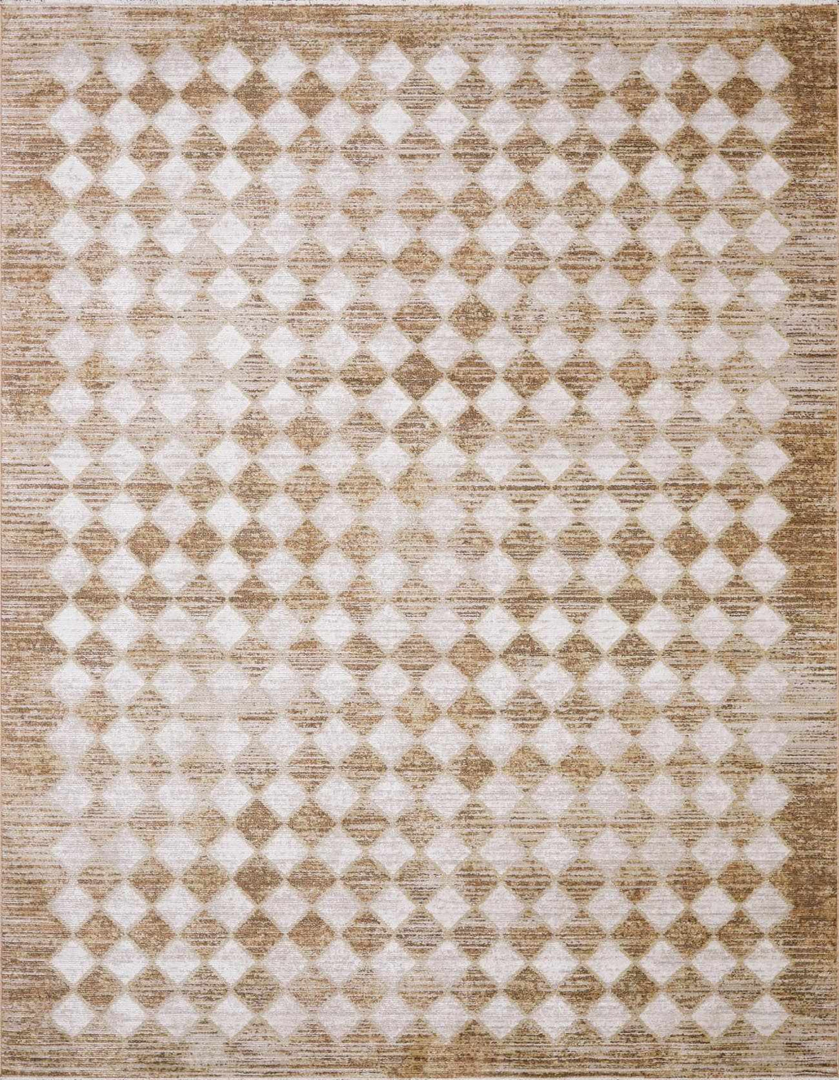 Galey Alix x Livabliss Scandi Geometric Taupe/Mustard Myrtle Avenue V Area Rug