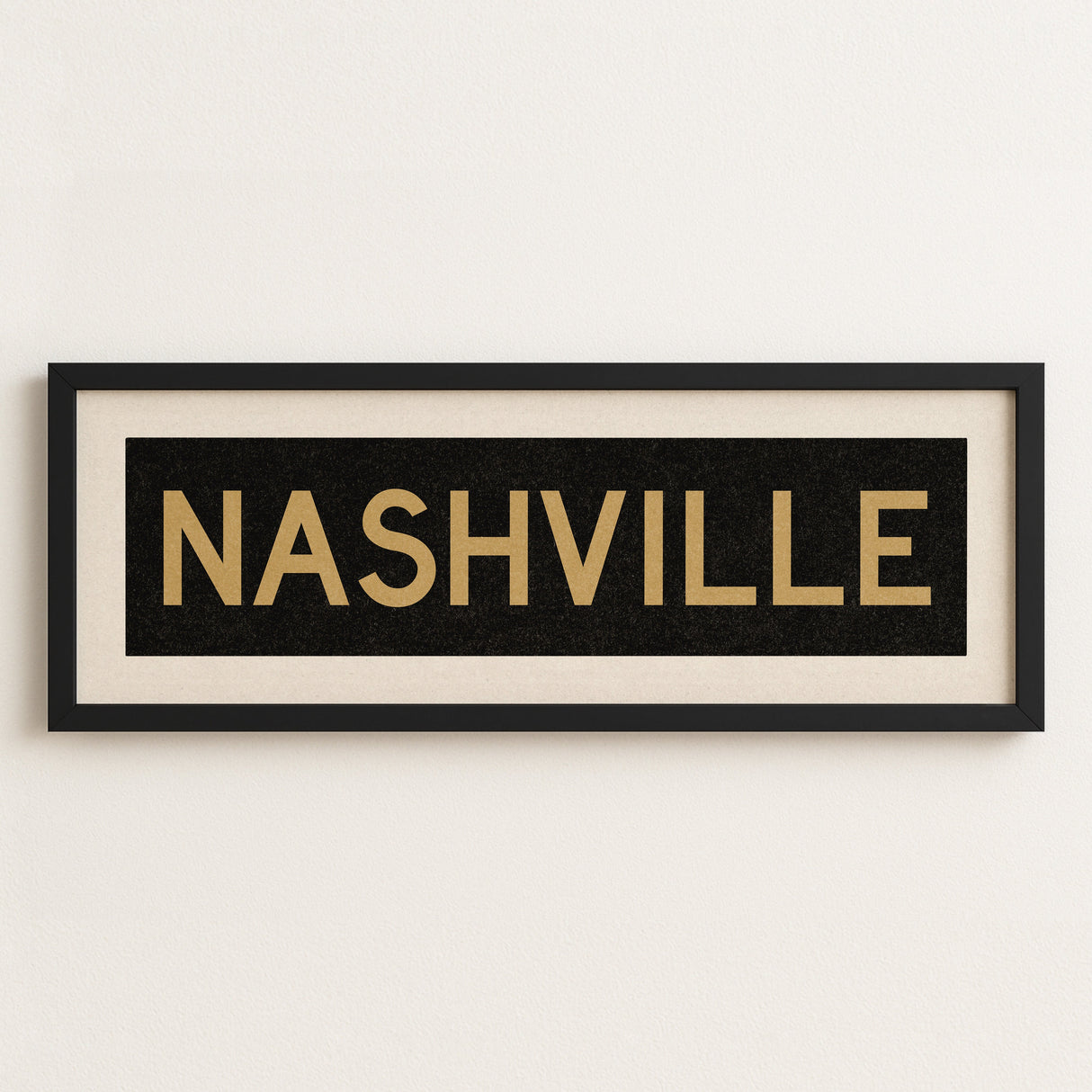 Framed Nashville Black and Gold Bus Scroll