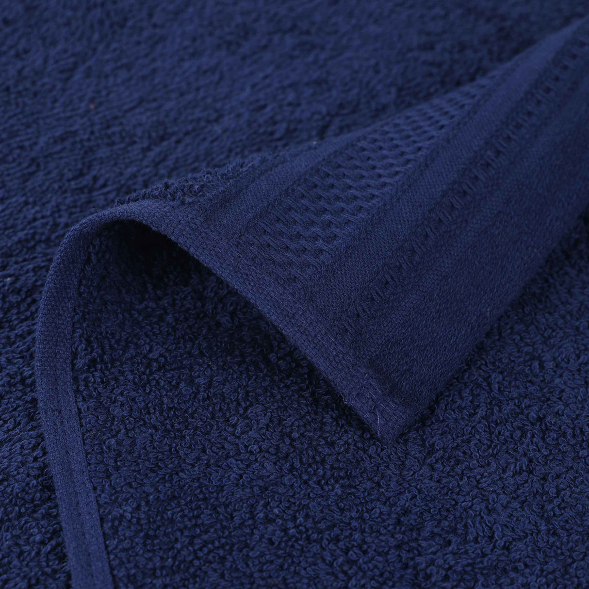 Honeycomb Textured Waffle Border Cotton Bath Towels, Set of 4 - Bath Towel by Superior Brand