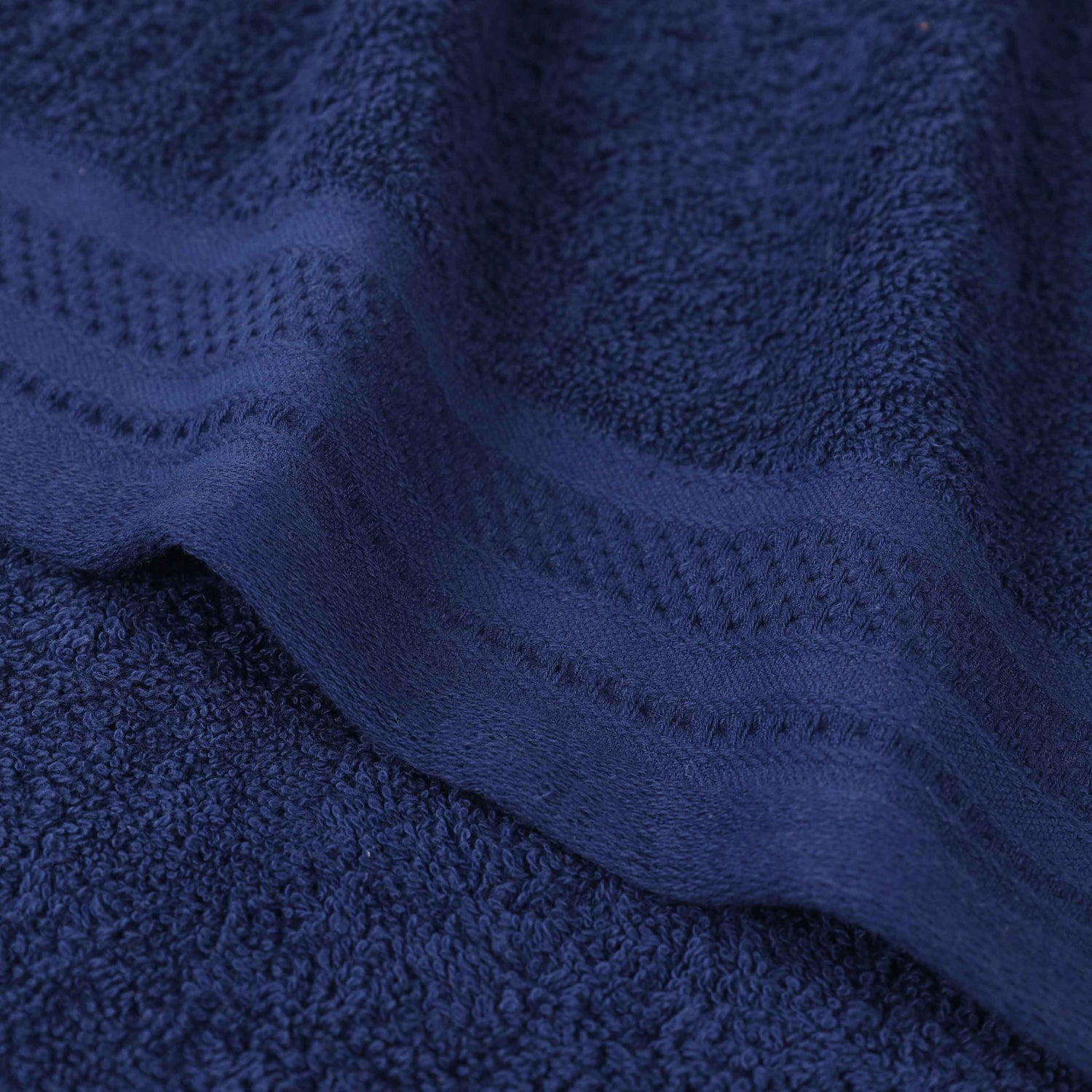 Honeycomb Textured Waffle Border Cotton Bath Towels, Set of 4 - Bath Towel by Superior Brand