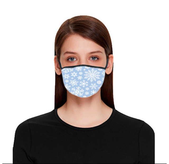 4-Pack Reusable Washable Christmas-Themed Face Masks with Filters