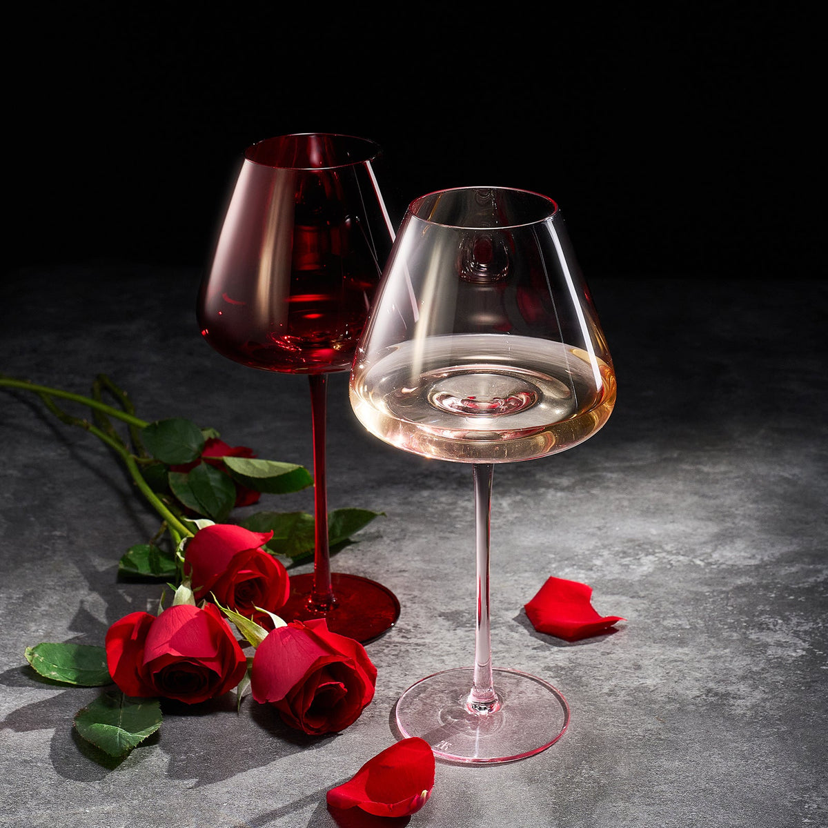 Love Stemmed Wine Glassware, Set of 2