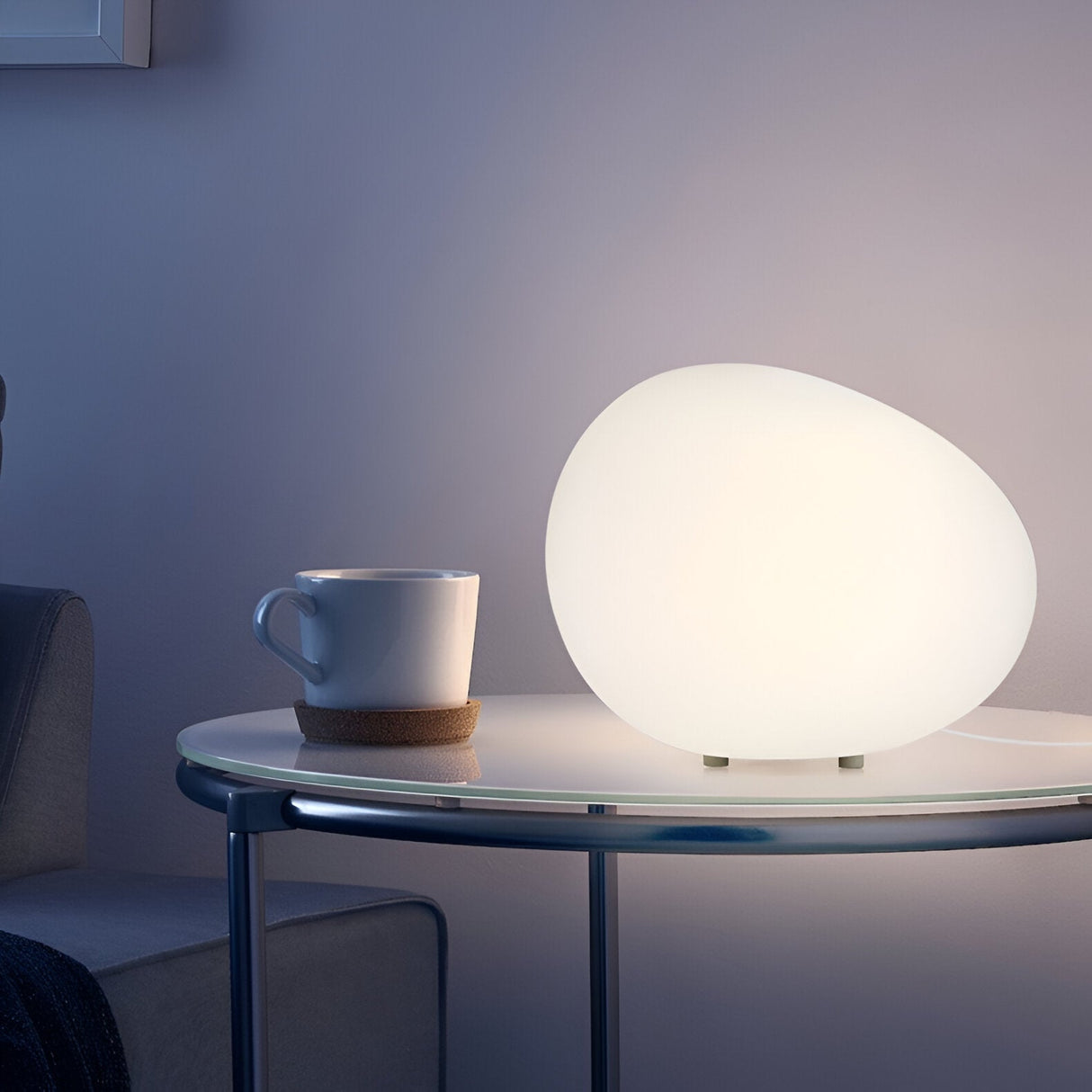 Nordic Stone-Shaped LED Table Lamp 3-Color Modern Ambient Light