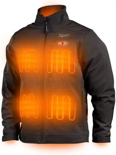 Open Box - Milwaukee Men's X-Large M12 12V Lithium-Ion Cordless TOUGHSHELL Black Heated Jacket with (1) 3.0 Ah Battery and Charger