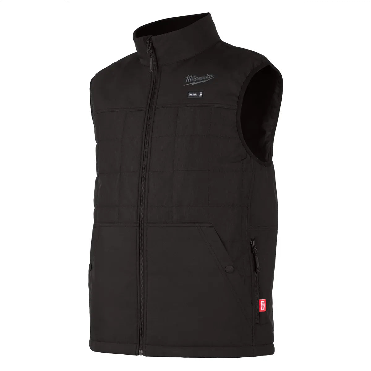 Open Box - Milwaukee Tool Men's Large M12 12V Li-Ion Cordless AXIS Black Heated Quilted Vest (Vest Only)