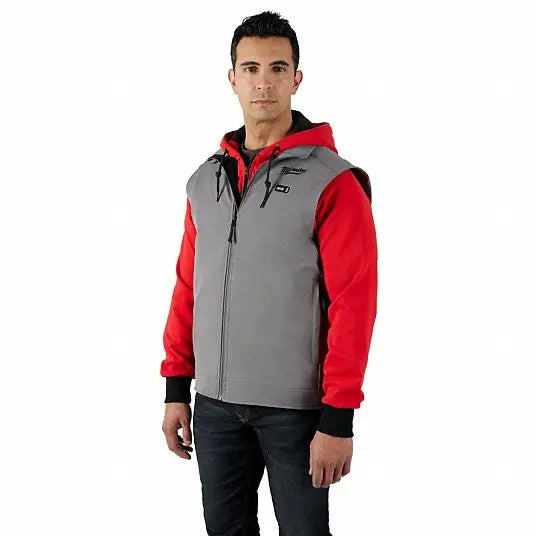 Open Box - Milwaukee Tool Men's X-Large M12 12V Lithium-Ion Cordless TOUGHSHELL Gray Heated Vest (Vest Only)