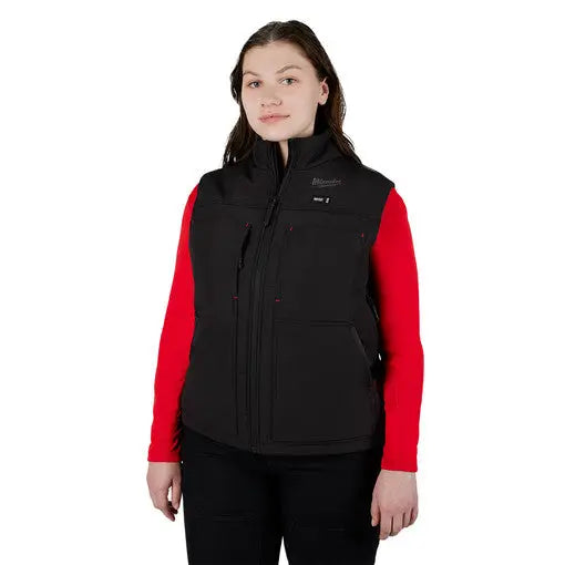 Open Box - Milwaukee Tool Women's Medium M12 12V Li-Ion Cordless AXIS Black Heated Quilted Vest (Vest Only)