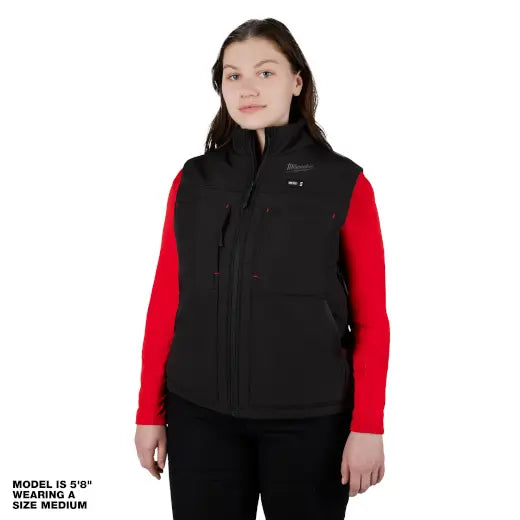 Open Box - Milwaukee Tool Women's Small M12 12V Li-Ion Cordless AXIS Black Heated Quilted Vest (Vest Only)