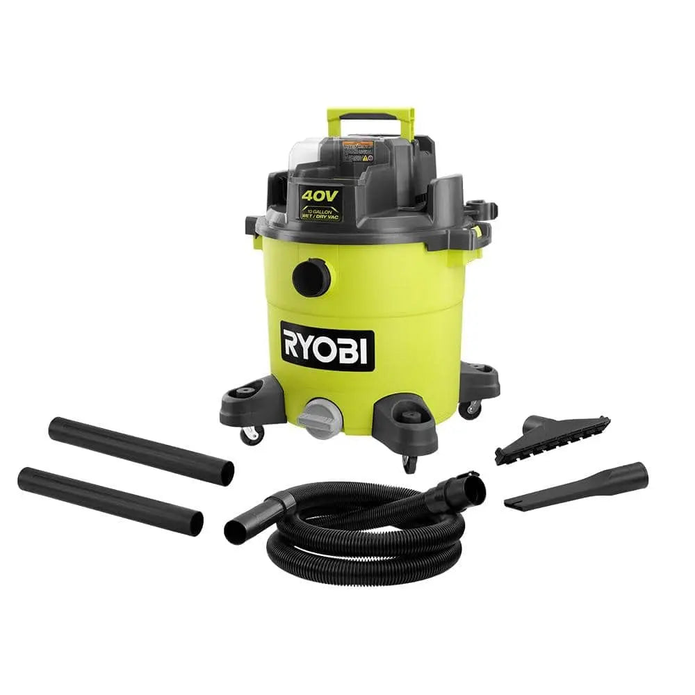 Open Box - RYOBI 40V 10 Gal. Cordless Wet/Dry Vacuum (Tool Only), Greens