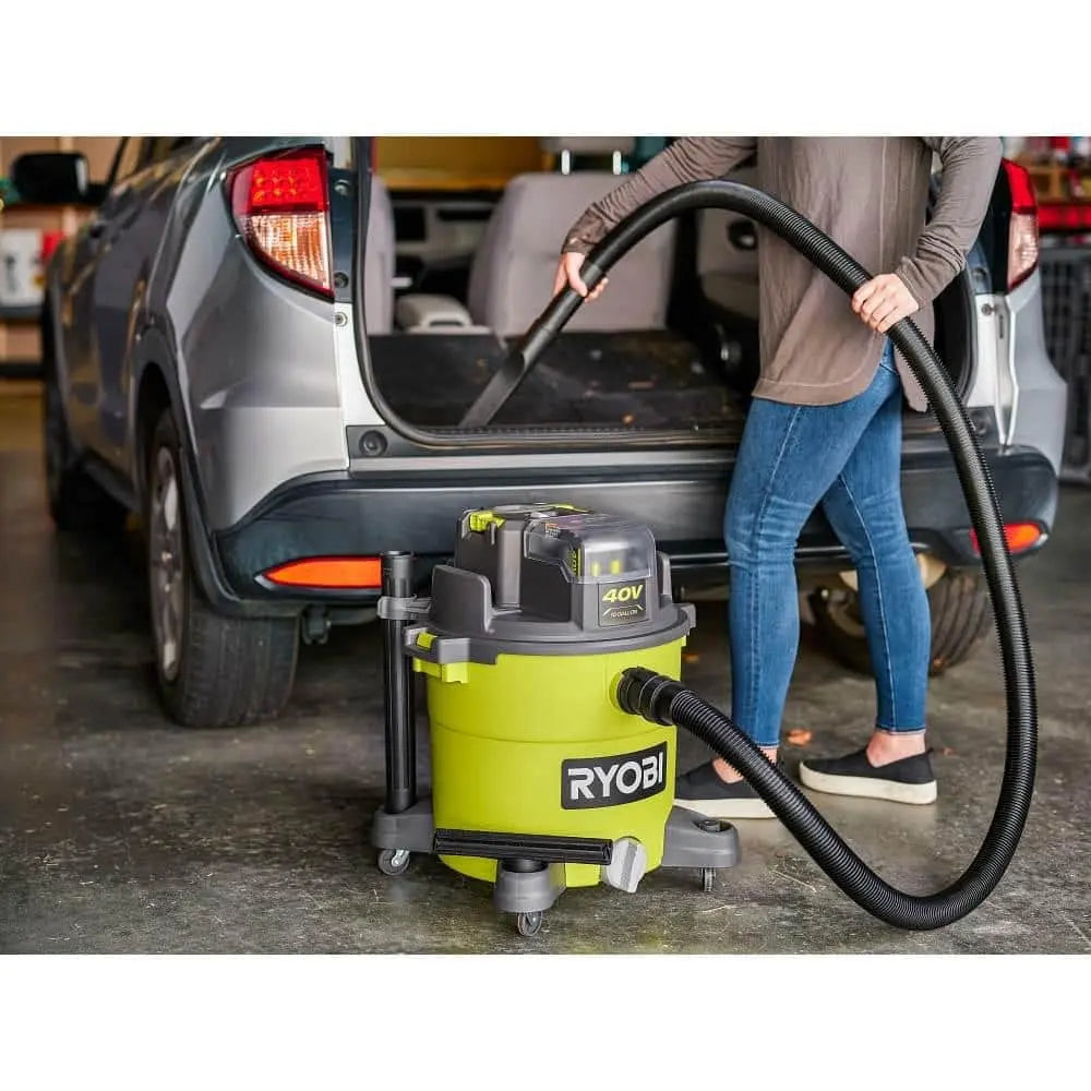 Open Box - RYOBI 40V 10 Gal. Cordless Wet/Dry Vacuum (Tool Only), Greens