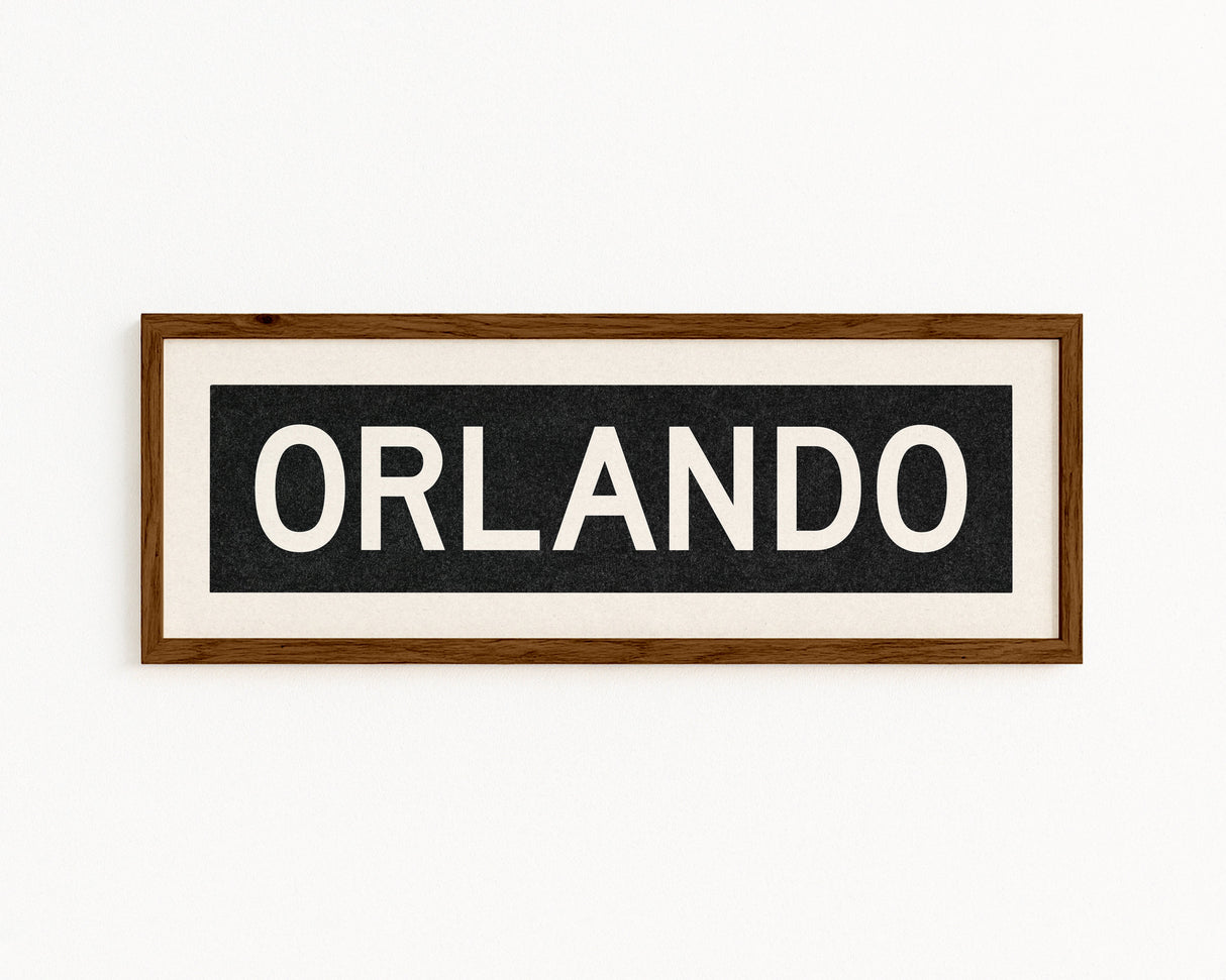 Framed Orlando Florida Bus Scroll