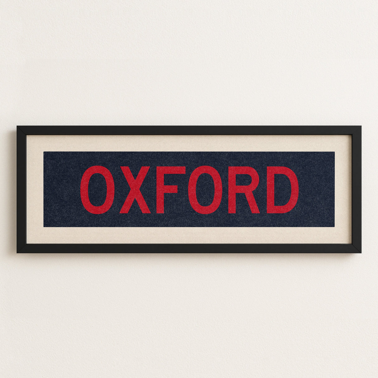 Framed Oxford Navy Bus Scroll