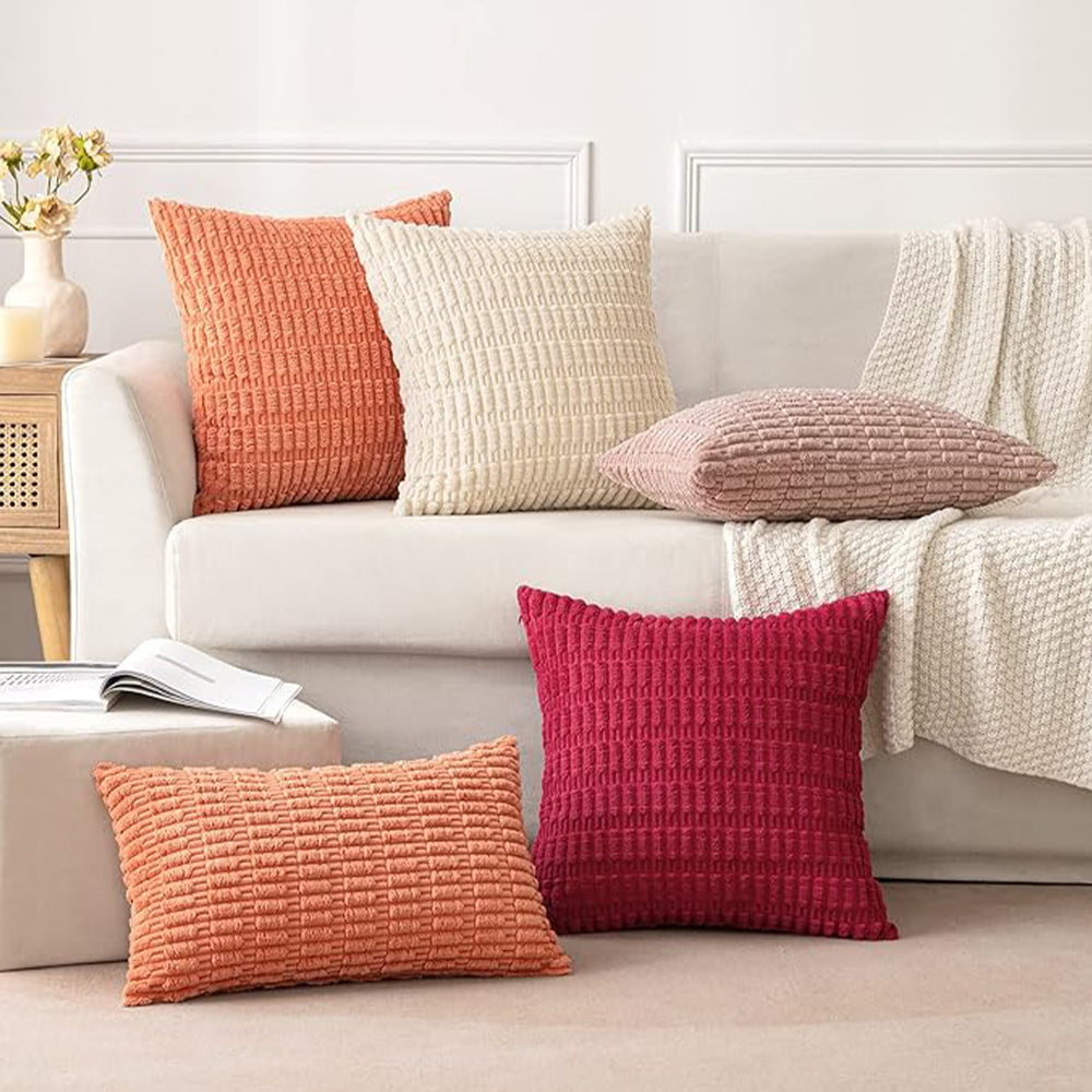 18"x18" Tufted Dot Corduroy Throw Pillow 16 Colors – Soft 3D Dotted Texture Cozy & Modern Accent Insert Included