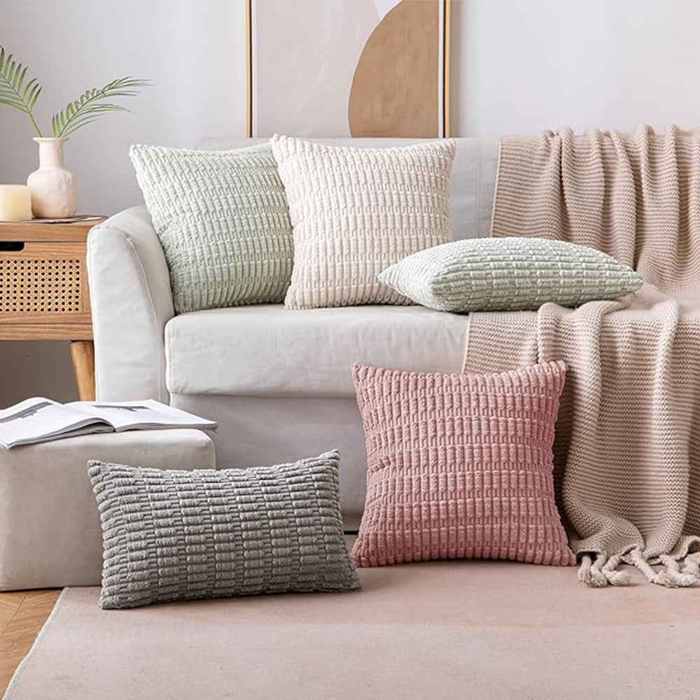 18"x18" Tufted Dot Corduroy Throw Pillow 16 Colors – Soft 3D Dotted Texture Cozy & Modern Accent Insert Included