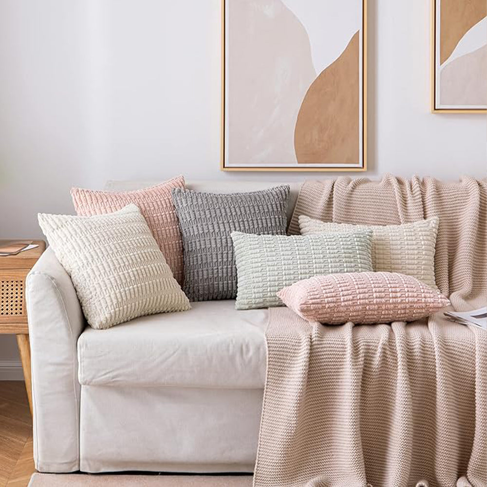 18"x18" Tufted Dot Corduroy Throw Pillow 16 Colors – Soft 3D Dotted Texture Cozy & Modern Accent Insert Included