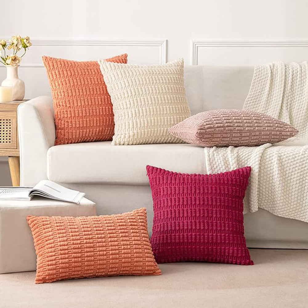 18"x18" Tufted Dot Corduroy Throw Pillow 16 Colors – Soft 3D Dotted Texture Cozy & Modern Accent Insert Included