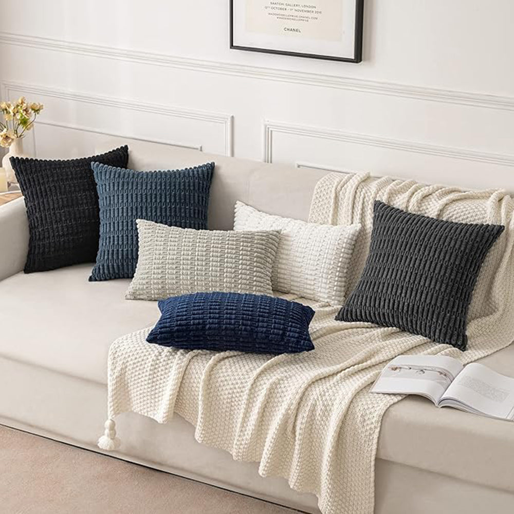 18"x18" Tufted Dot Corduroy Throw Pillow 16 Colors – Soft 3D Dotted Texture Cozy & Modern Accent Insert Included