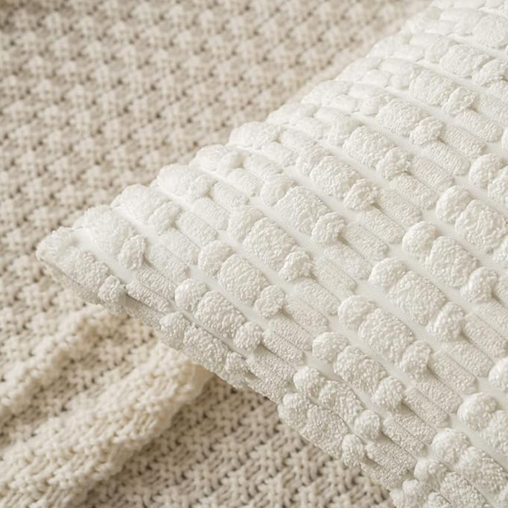 18"x18" Tufted Dot Corduroy Throw Pillow 16 Colors – Soft 3D Dotted Texture Cozy & Modern Accent Insert Included